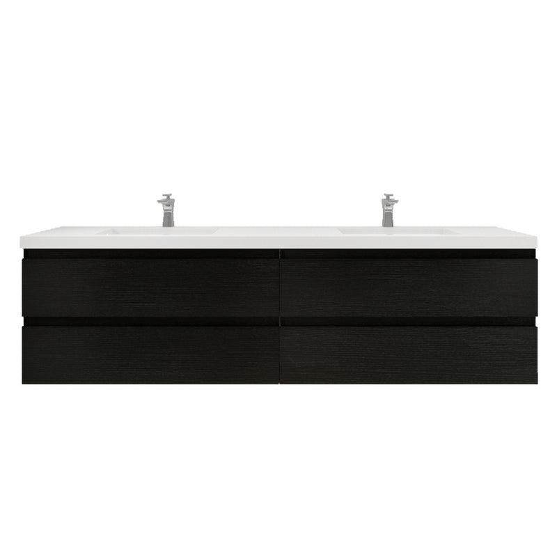 Moreno Bath MOB84D Bohemia Lina 84" Floating Bathroom Vanity with Reinforced Acrylic Double Sink Top - view 13
