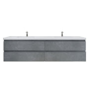 Moreno Bath MOB84D Bohemia Lina 84" Floating Bathroom Vanity with Reinforced Acrylic Double Sink Top - view 14