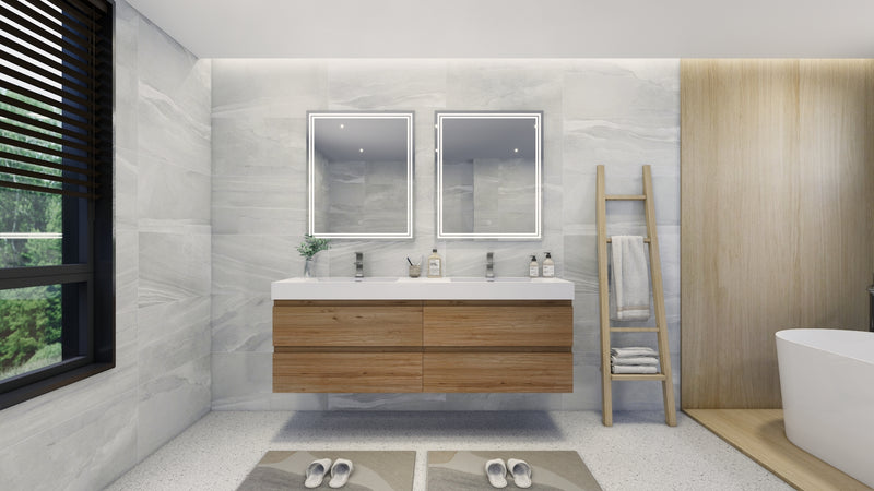 Moreno Bath FORTUNE72D Fortune 72" Floating Bathroom Vanity Set with Reinforced Acrylic Double Sink Top - view 17