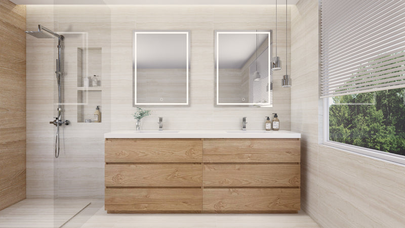 Moreno Bath FSANG84D Angeles 84" Freestanding Bathroom Vanity Set with Double Reinforced Acrylic Sinks - view 18