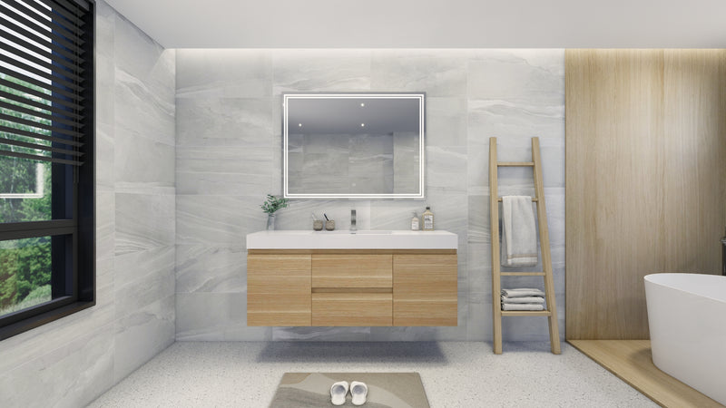 Moreno Bath FORTUNE60S Fortune 60" Floating Bathroom Vanity Set with Reinforced Acrylic Single Sink Top - view 18