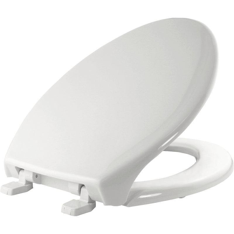 Bemis Elongated Plastic Closed Front with Cover Toilet Seat White with Top·Tite® Hinges