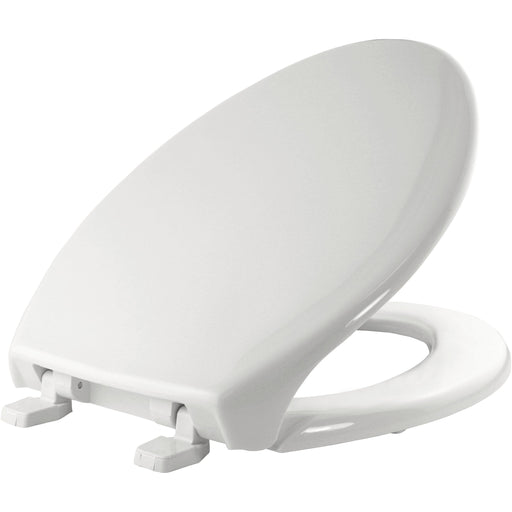 Bemis Elongated Plastic Closed Front with Cover Toilet Seat White with Top·Tite® Hinges