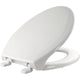 Bemis Elongated Plastic Closed Front with Cover Toilet Seat White with Top·Tite® Hinges