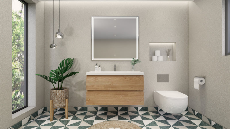 Moreno Bath MOB42 Bohemia Lina 42" Floating Bathroom Vanity with Reinforced Acrylic Sink Top - view 17