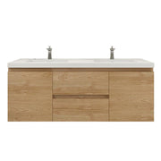 Moreno Bath MOB60D Bohemia Lina 60" Floating Bathroom Vanity with Reinforced Acrylic Double Sink Top - view 17