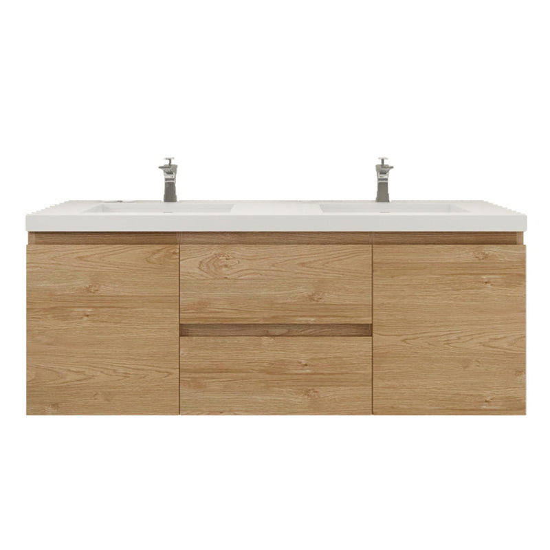 Moreno Bath MOB60D Bohemia Lina 60" Floating Bathroom Vanity with Reinforced Acrylic Double Sink Top - view 17