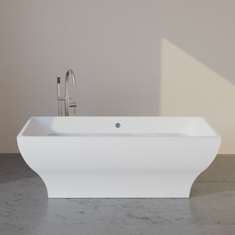 Trone R6632 Roshelle 66" x 32" Freestanding Acrylic Soaking Bathtub - White - view 2