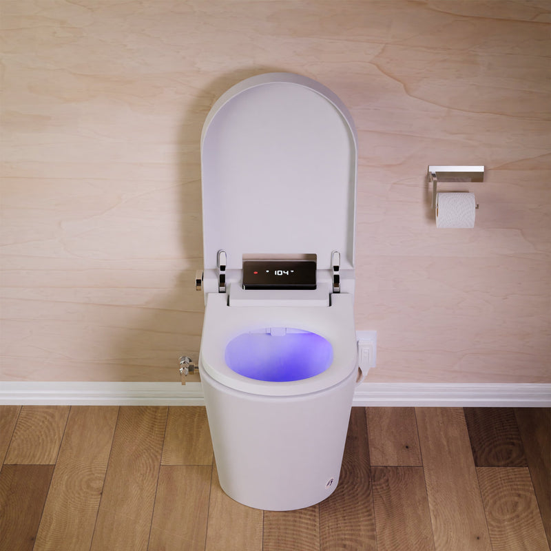 Trone STCM1 Nobelet Smart Bidet Toilet with ToeTouch, Auto Open and Close Lid, Auto Flush and Heated Seat - Classic White - view 4