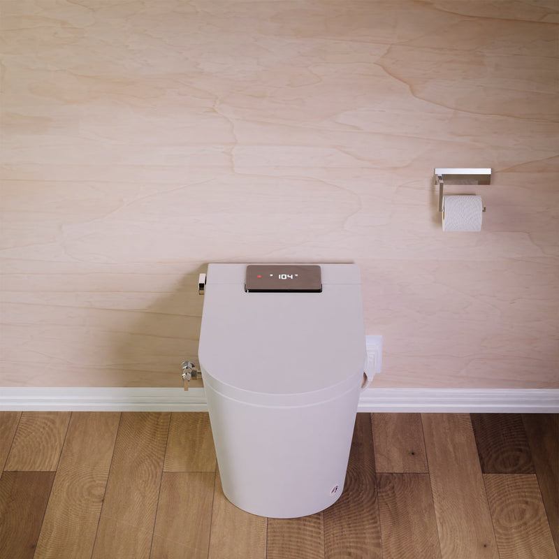 Trone STCM1 Nobelet Smart Bidet Toilet with ToeTouch, Auto Open and Close Lid, Auto Flush and Heated Seat - Classic White - view 2