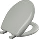 Bemis Round Plastic Toilet Seat in Ice Grey with Sta-Tite, Easy-Clean & Change and Whisper-Close Hinge