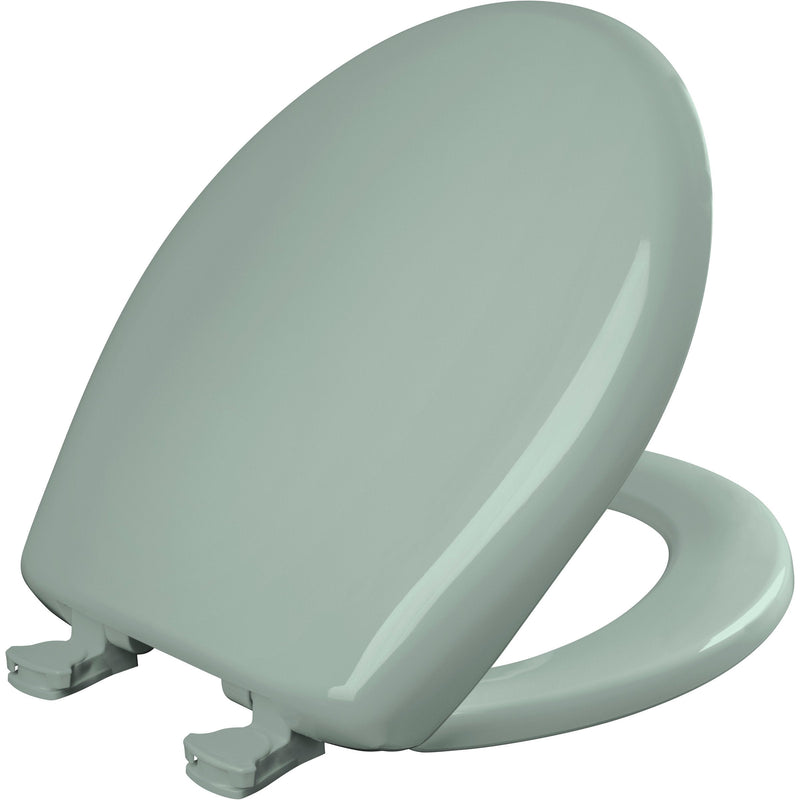 Bemis Round Plastic Toilet Seat in Seafoam with Sta-Tite, Easy-Clean & Change and Whisper-Close Hinge