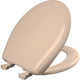 Bemis Round Plastic Toilet Seat in Desert Bloom with Sta-Tite, Easy-Clean & Change and Whisper-Close Hinge