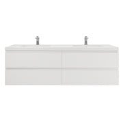 Moreno Bath MOB72D Bohemia Lina 72" Floating Bathroom Vanity with Reinforced Acrylic Double Sink Top - view 9