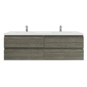 Moreno Bath MOB72D Bohemia Lina 72" Floating Bathroom Vanity with Reinforced Acrylic Double Sink Top - view 10