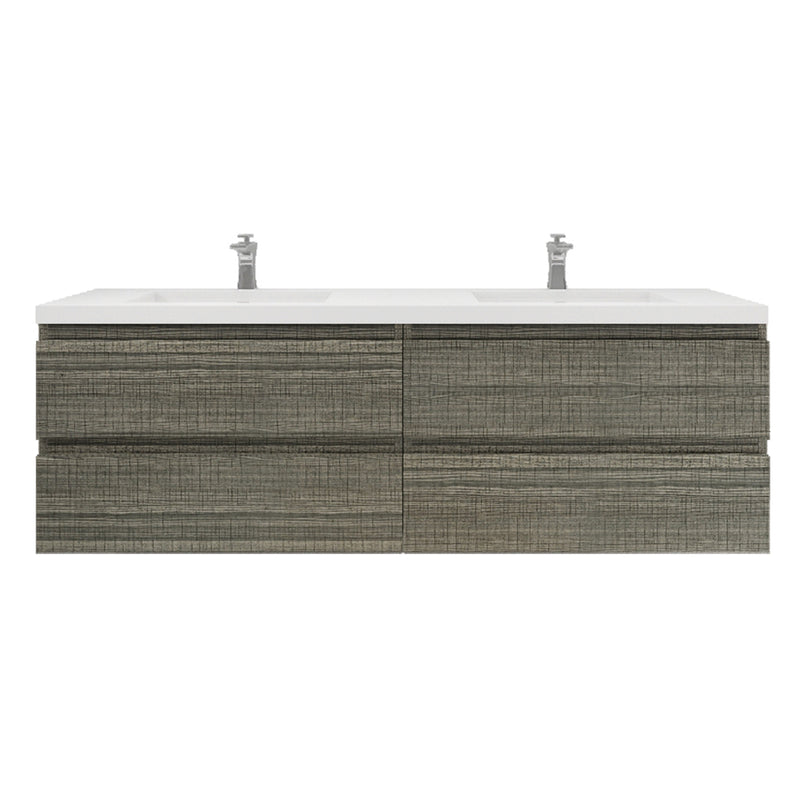 Moreno Bath MOB72D Bohemia Lina 72" Floating Bathroom Vanity with Reinforced Acrylic Double Sink Top - view 10
