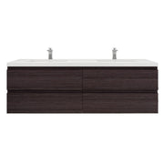 Moreno Bath MOB72D Bohemia Lina 72" Floating Bathroom Vanity with Reinforced Acrylic Double Sink Top - view 12
