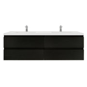 Moreno Bath MOB72D Bohemia Lina 72" Floating Bathroom Vanity with Reinforced Acrylic Double Sink Top - view 13