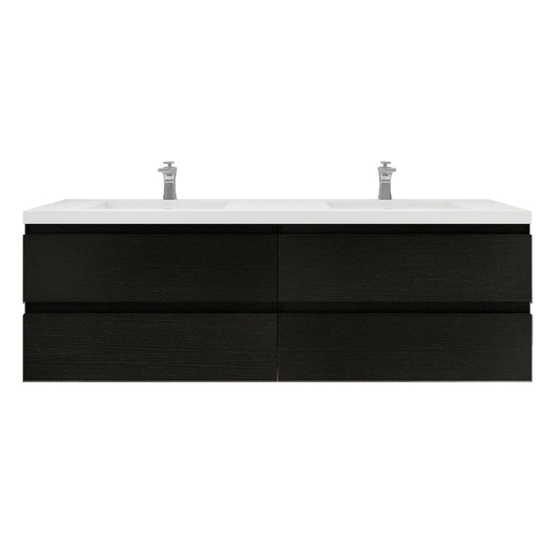 Moreno Bath MOB72D Bohemia Lina 72" Floating Bathroom Vanity with Reinforced Acrylic Double Sink Top - view 13