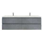 Moreno Bath MOB72D Bohemia Lina 72" Floating Bathroom Vanity with Reinforced Acrylic Double Sink Top - view 14