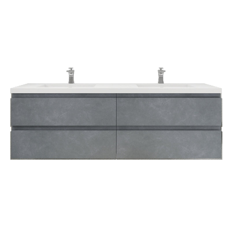 Moreno Bath MOB72D Bohemia Lina 72" Floating Bathroom Vanity with Reinforced Acrylic Double Sink Top - view 14