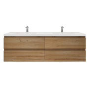 Moreno Bath MOB72D Bohemia Lina 72" Floating Bathroom Vanity with Reinforced Acrylic Double Sink Top - view 8