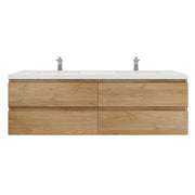 Moreno Bath MOB72D Bohemia Lina 72" Floating Bathroom Vanity with Reinforced Acrylic Double Sink Top - view 17