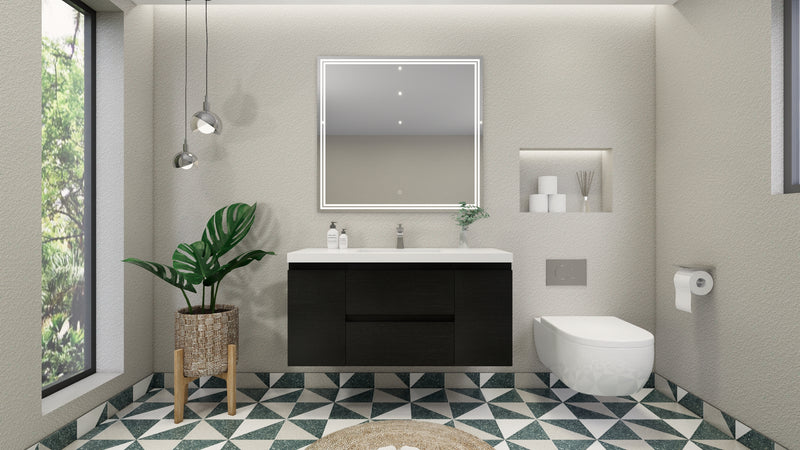 Moreno Bath MOB48 Bohemia Lina 48" Floating Bathroom Vanity with Reinforced Acrylic Single Sink Top - view 14