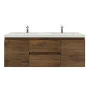 Moreno Bath MOB60D Bohemia Lina 60" Floating Bathroom Vanity with Reinforced Acrylic Double Sink Top - view 15