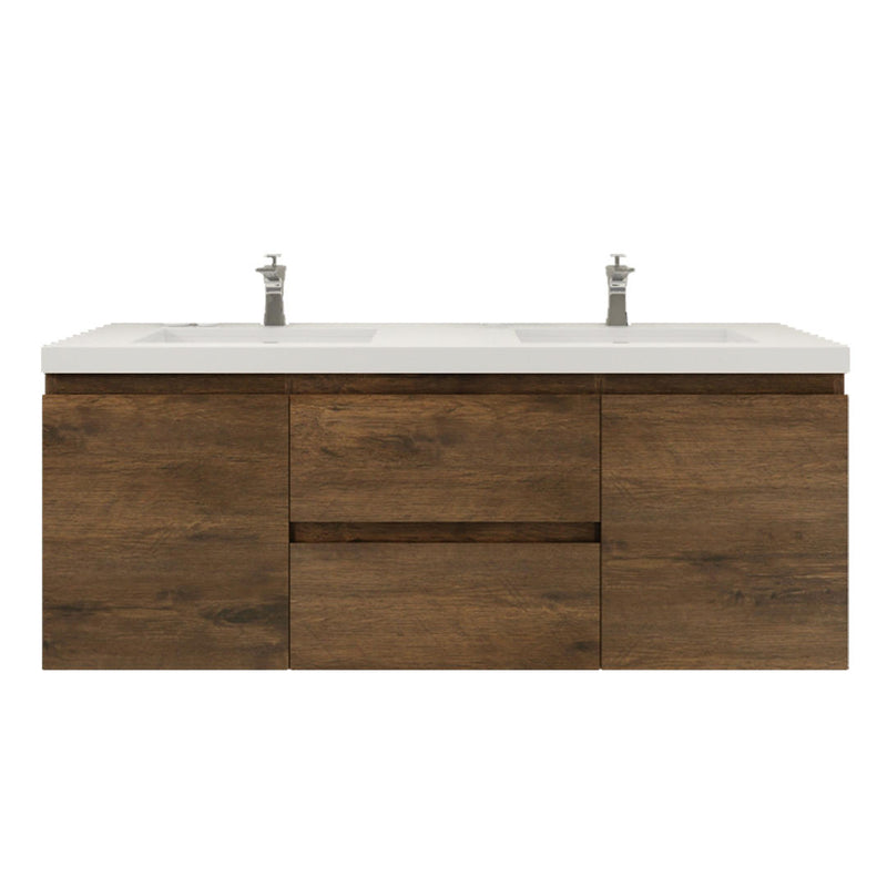 Moreno Bath MOB60D Bohemia Lina 60" Floating Bathroom Vanity with Reinforced Acrylic Double Sink Top - view 15