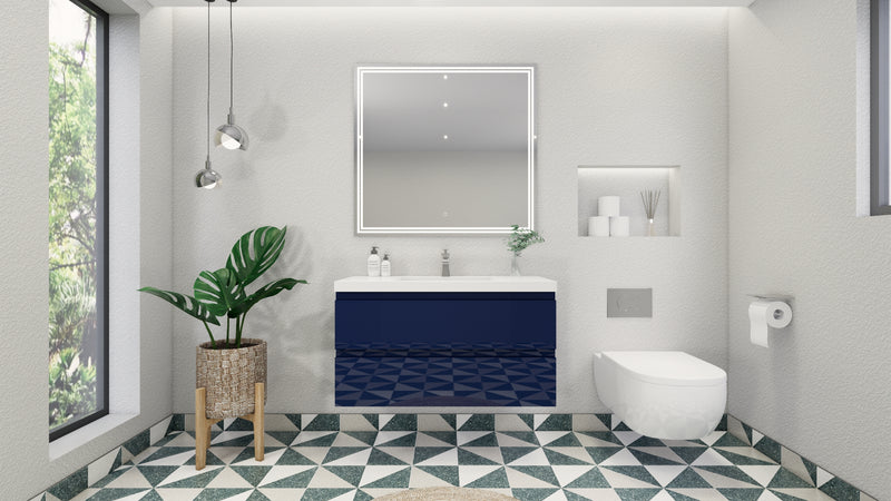 Moreno Bath MOB42 Bohemia Lina 42" Floating Bathroom Vanity with Reinforced Acrylic Sink Top - view 18