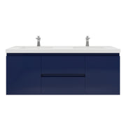 Moreno Bath MOB60D Bohemia Lina 60" Floating Bathroom Vanity with Reinforced Acrylic Double Sink Top - view 18