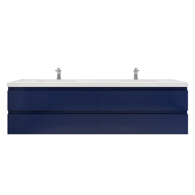 Moreno Bath MOB84D Bohemia Lina 84" Floating Bathroom Vanity with Reinforced Acrylic Double Sink Top - view 18