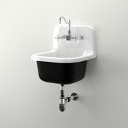 22" Alexane Enameled Cast Iron Wall Mount Bathroom Sink