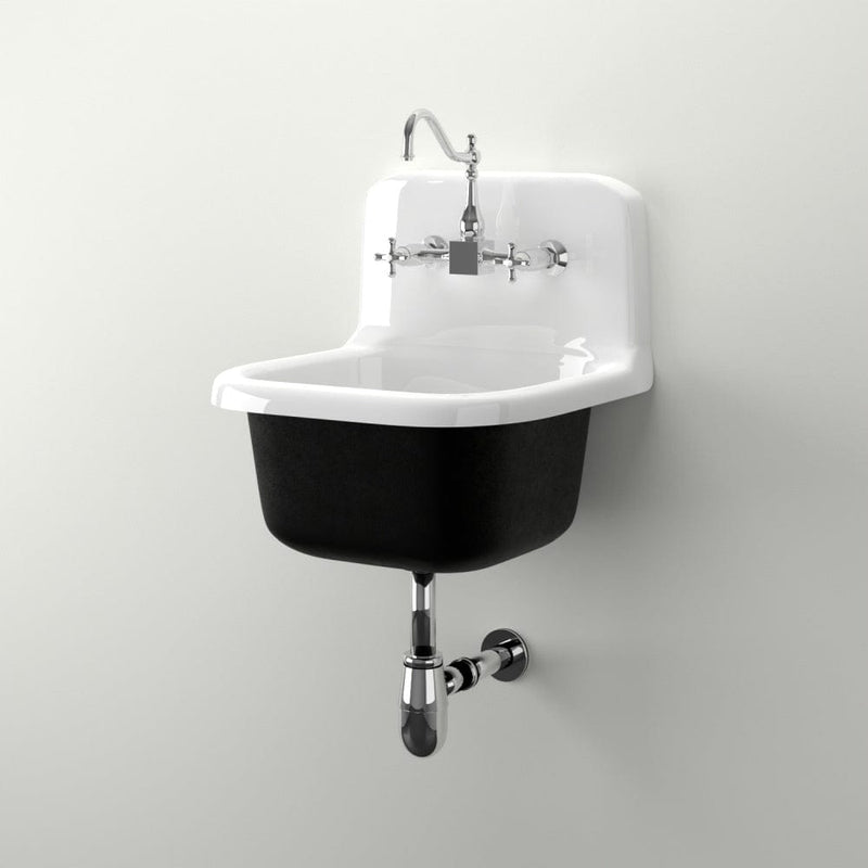 22" Alexane Enameled Cast Iron Wall Mount Bathroom Sink