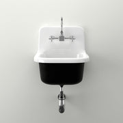 22" Alexane Enameled Cast Iron Wall Mount Bathroom Sink