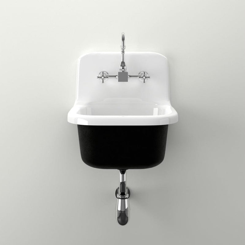 22" Alexane Enameled Cast Iron Wall Mount Bathroom Sink