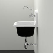 22" Alexane Enameled Cast Iron Wall Mount Bathroom Sink