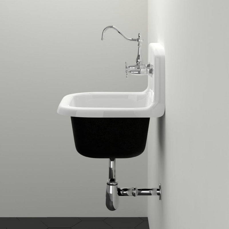 22" Alexane Enameled Cast Iron Wall Mount Bathroom Sink