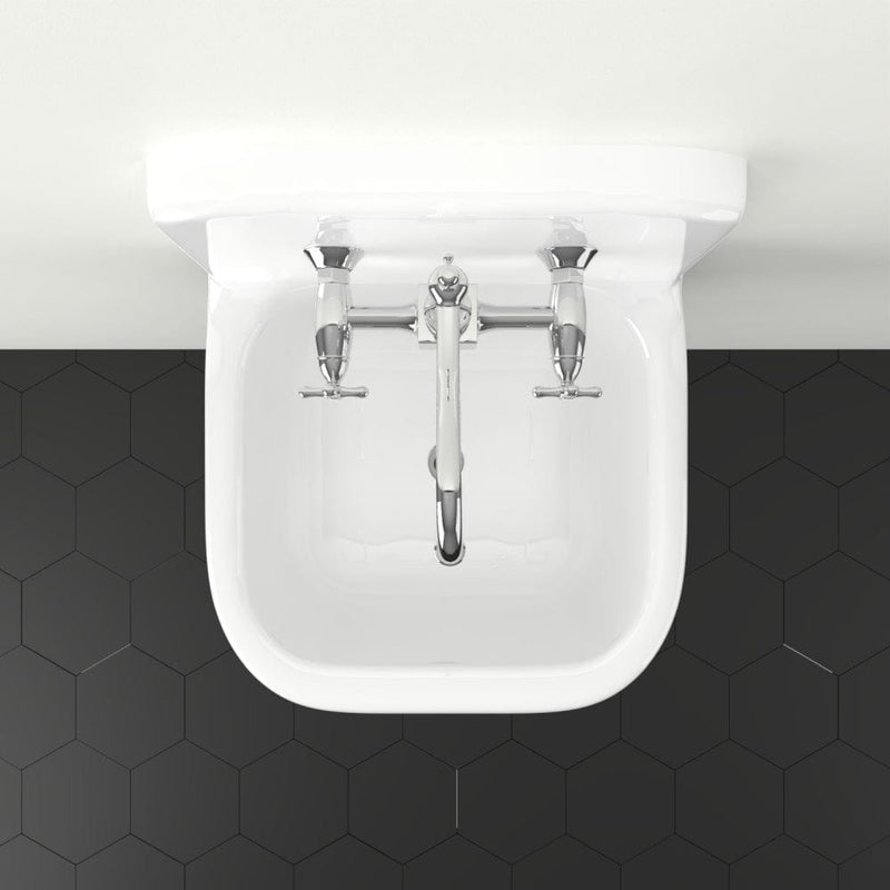 22" Alexane Enameled Cast Iron Wall Mount Bathroom Sink