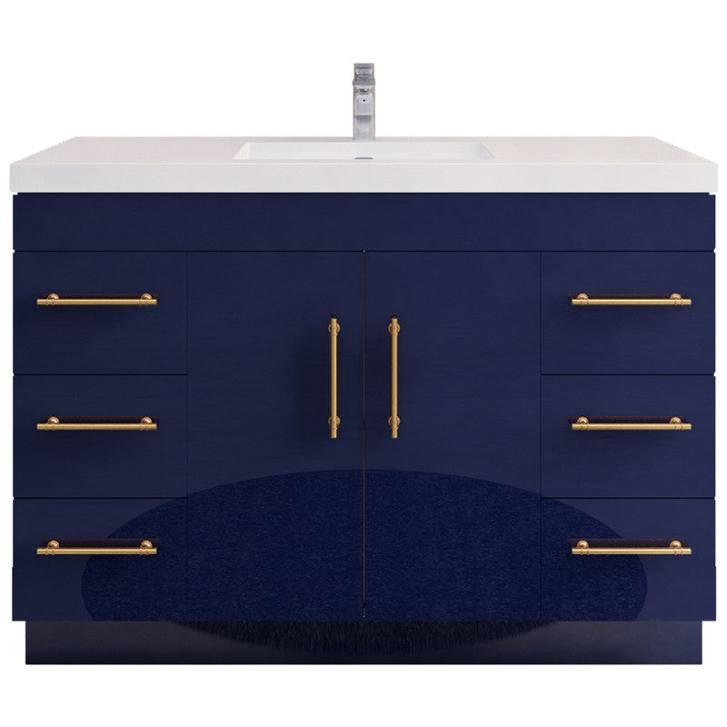 Moreno Bath ELSA48FS Elsa 48" Freestanding Vanity With Reinforced Acrylic Single Sink Top