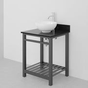 24" Bidley Steel Console with Towel Bar for Vessel Sink