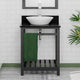 24" Bidley Steel Console with Towel Bar for Vessel Sink