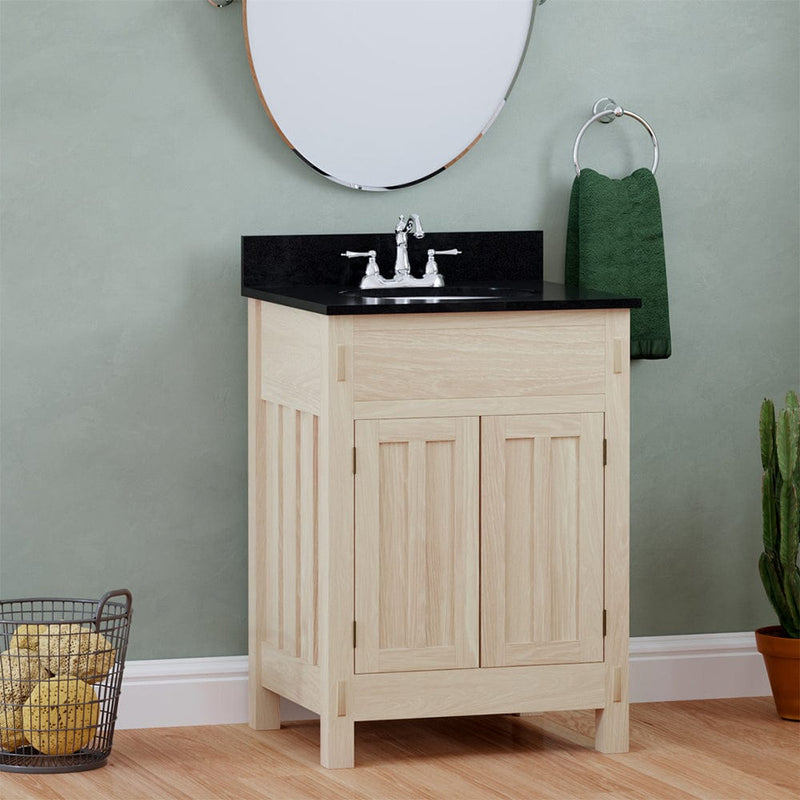 Magnus 138803 24" Mission Unfinished Red Oak Vanity for Undermount Sink - 34" Height