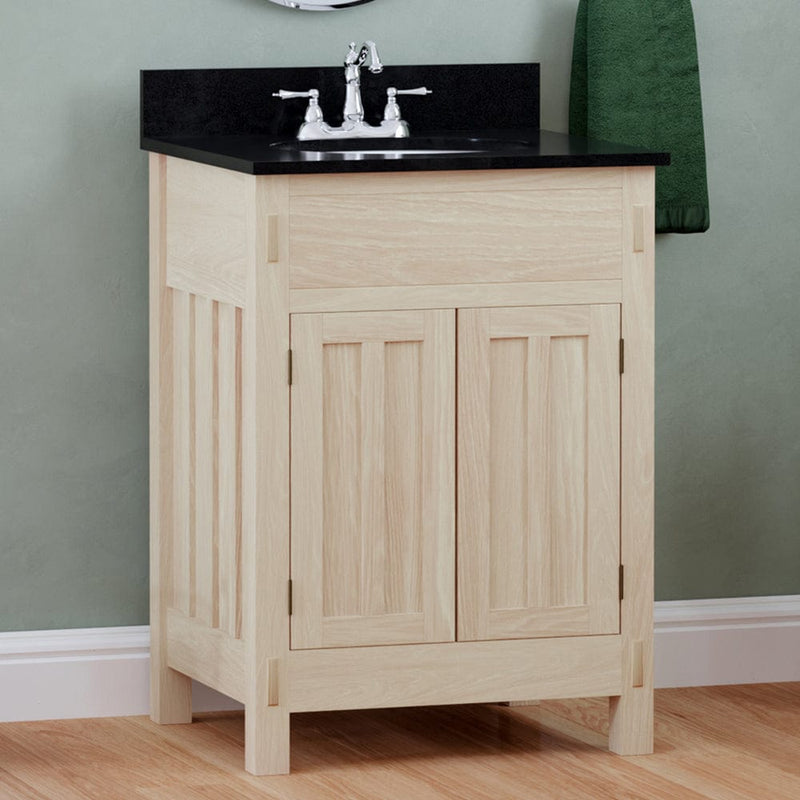 Magnus 138803 24" Mission Unfinished Red Oak Vanity for Undermount Sink - 34" Height