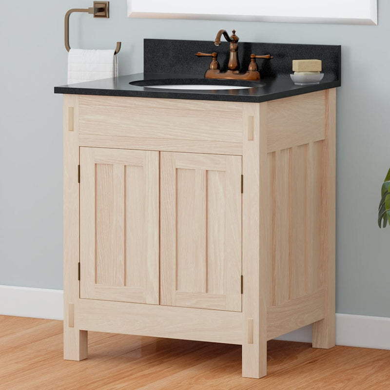 Magnus 138795 24" Mission Unfinished Red Oak Vanity for Undermount Sink