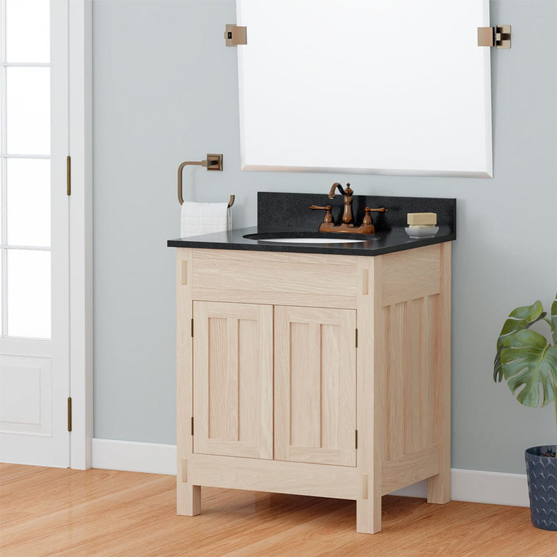 Magnus 138795 24" Mission Unfinished Red Oak Vanity for Undermount Sink