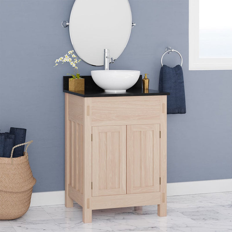 Magnus 138810 24" Mission Unfinished Red Oak Vanity for Vessel Sink - 34" Height