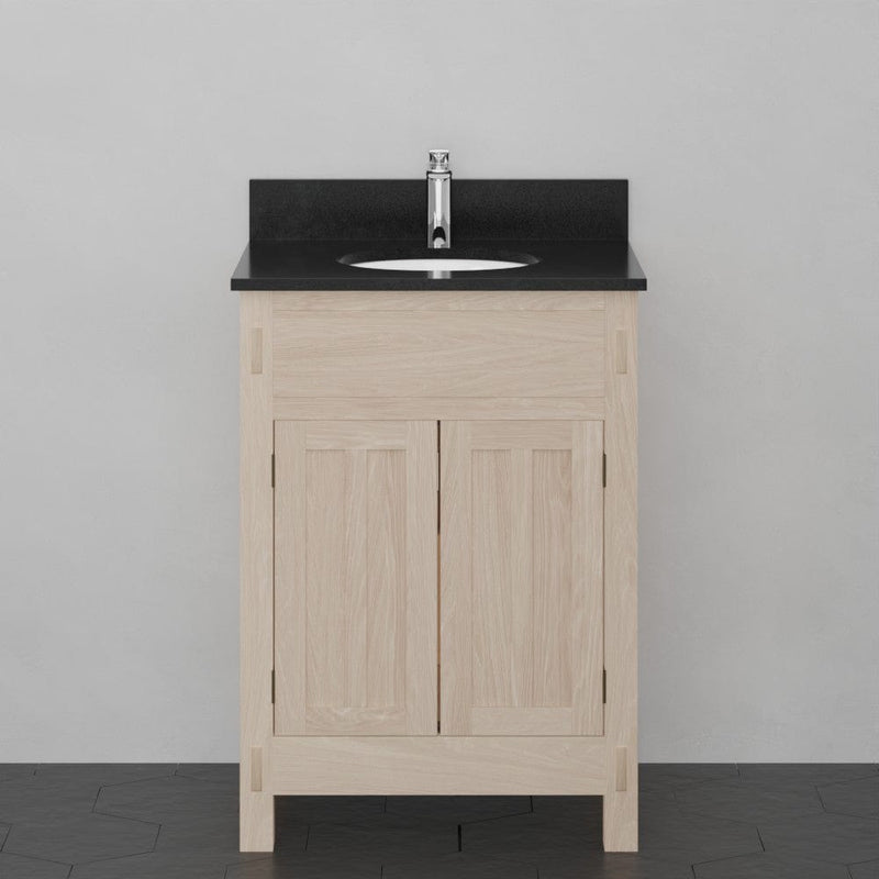 Magnus 138811 24" Narrow Mission Unfinished Red Oak Vanity for Undermount Sink - 34" Height