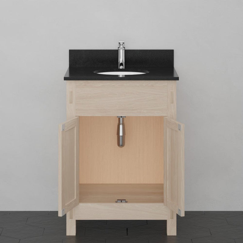 Magnus 138811 24" Narrow Mission Unfinished Red Oak Vanity for Undermount Sink - 34" Height